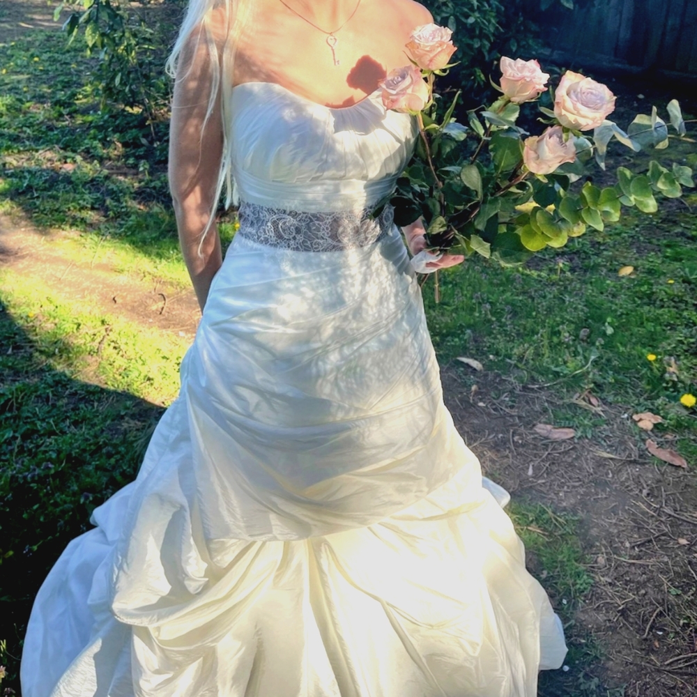 Charmeuse satin wedding dress sz 4